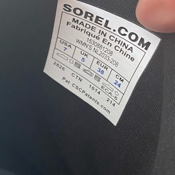 SOREL Carly Conquest I leather duck  boots waterproof size 7 - Picture 13 of 14